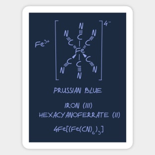 Pigment Molecules Prussian Blue Sticker